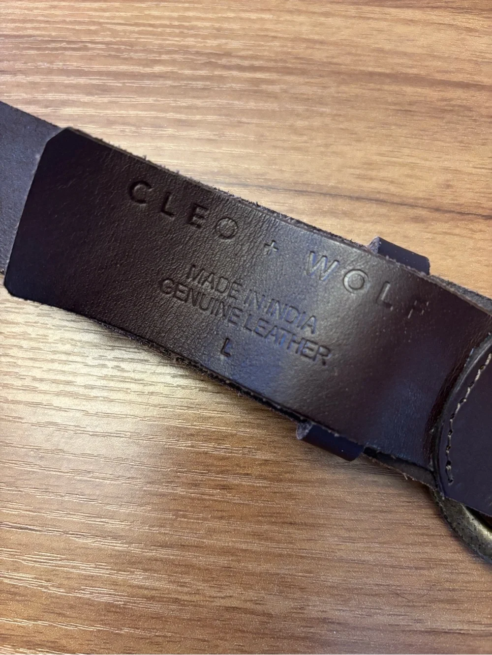 Cleo + Wolf Leather Belt. Large. 45”